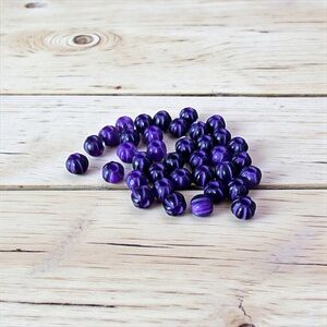 NWOT Purple Czech Glass Beads Lot of 37 for jewelry, crafting, DIY projects